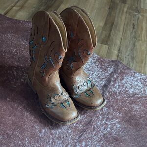Roper Kids Brown and Blue Boots